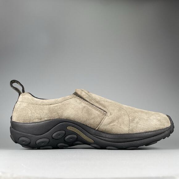 Merrell Jungle Moc Men's 14 Dusty Olive Suede Slip On Shoes Casual Loafers EUC - Picture 5 of 9